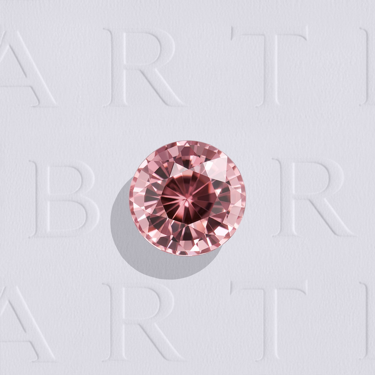 Tourmaline rose naturelle non traitée de 1.24 carat, origine République Démocratique du Congo, taille ronde facettée, couleur rose prononcé, sans inclusion visible à l’œil nu.