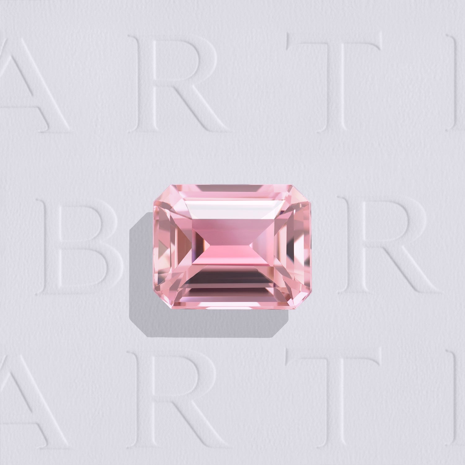 Tourmaline rose naturelle de 1.05 carat, origine République Démocratique du Congo, taille rectangle à pans coupés facettée, couleur rose prononcé, sans inclusion visible à l’œil nu.