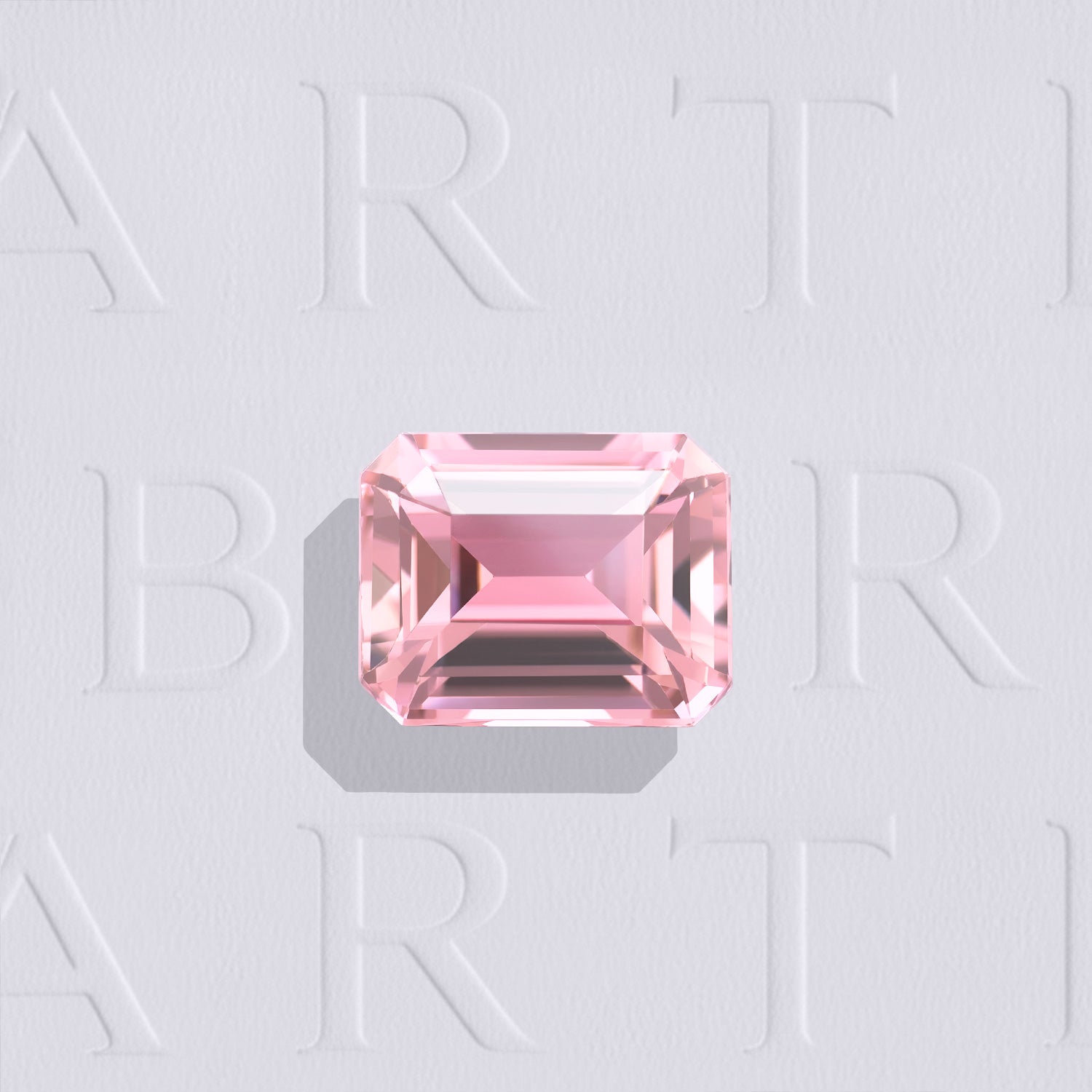 Tourmaline rose naturelle de 1.05 carat, origine République Démocratique du Congo, taille rectangle à pans coupés facettée, couleur rose prononcé, sans inclusion visible à l’œil nu.