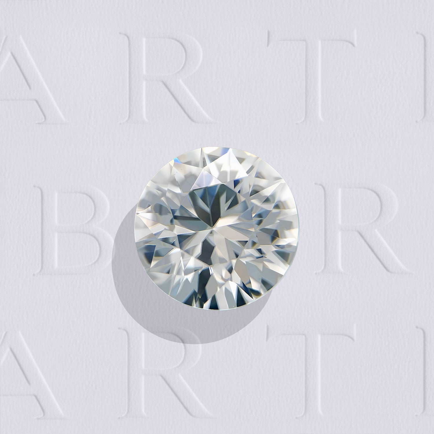Zircon naturel incolore rond facetté de 3.36 carats, originaire de Tanzanie, sans inclusion visible à l'œil nu et chauffé.