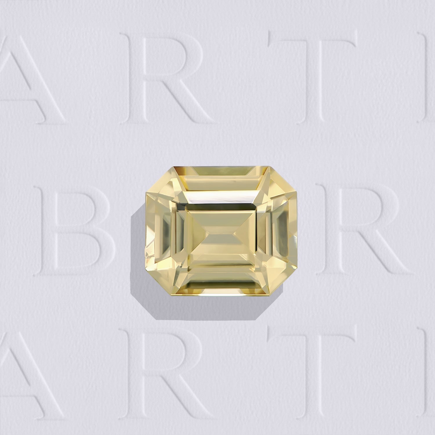 Zircon jaune facetté 1,98ct, couleur jaune léger, pureté sans inclusion à l’œil nu, Sri Lanka