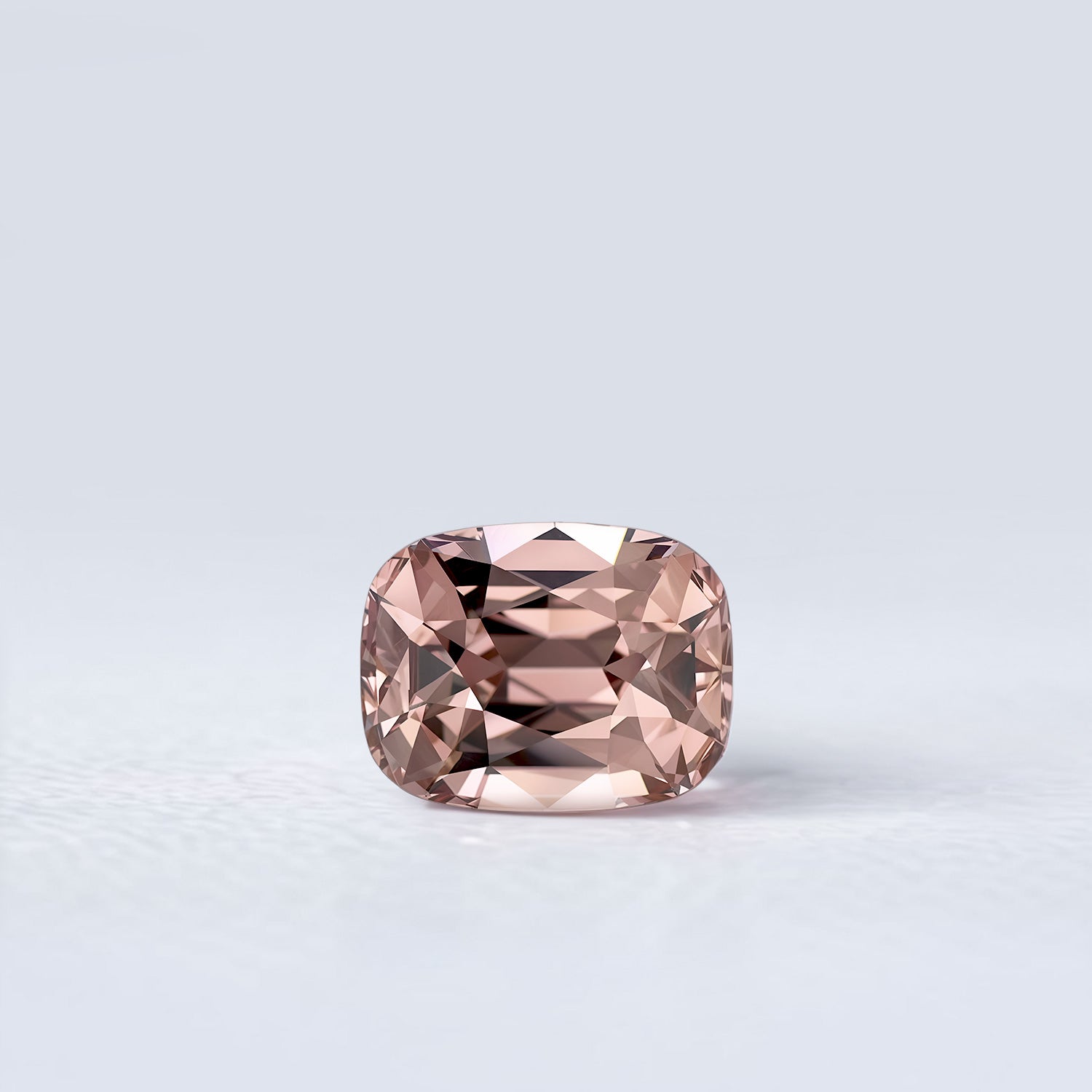 Zircon coussin rectangle facetté 3,76ct, brun prononcé, pureté sans inclusion à la loupe 10x, Tanzanie