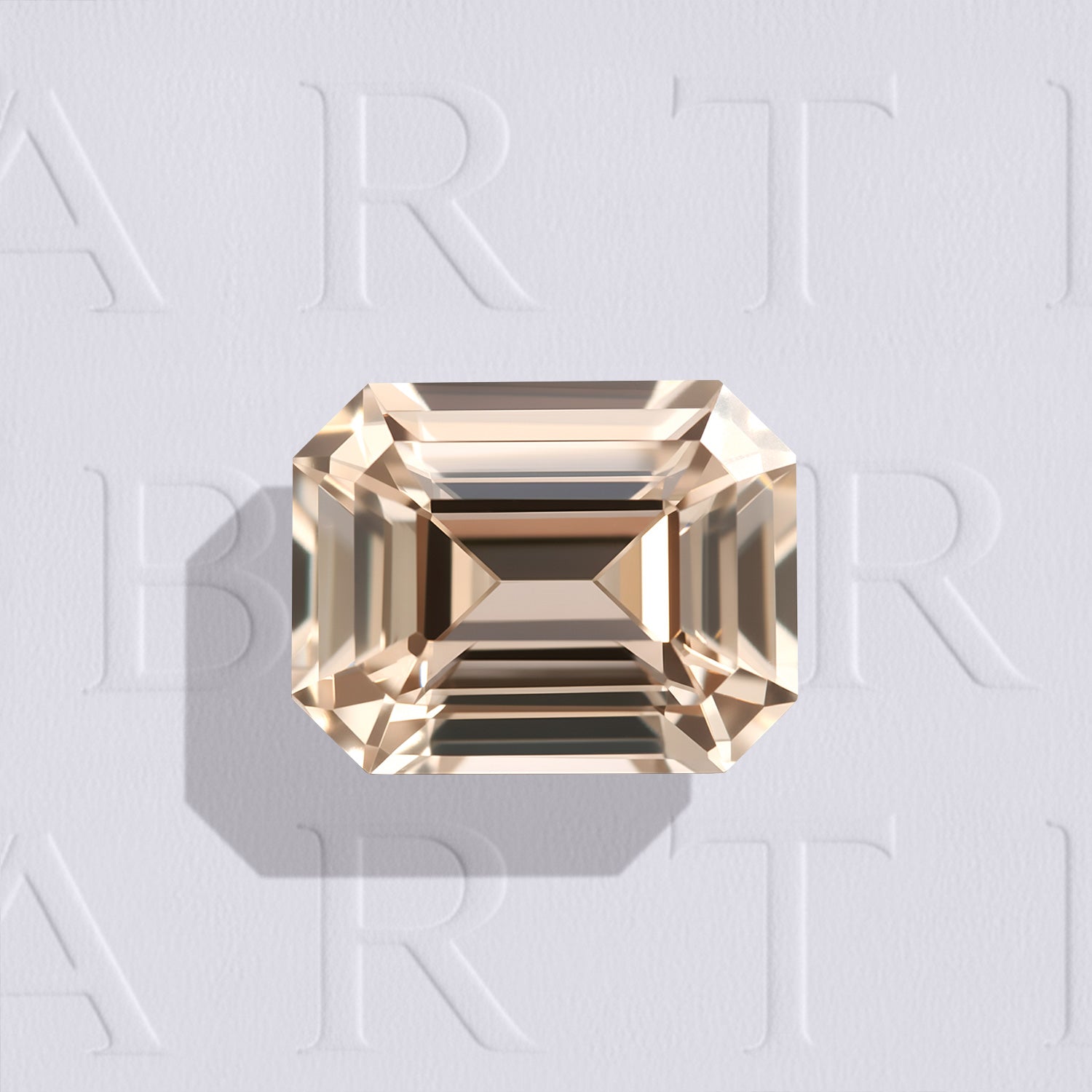 Zircon naturel non traité, rectangle à pans coupés facetté 10,09ct, brun léger, pureté sans inclusion à l’œil nu, origine Tanzanie
